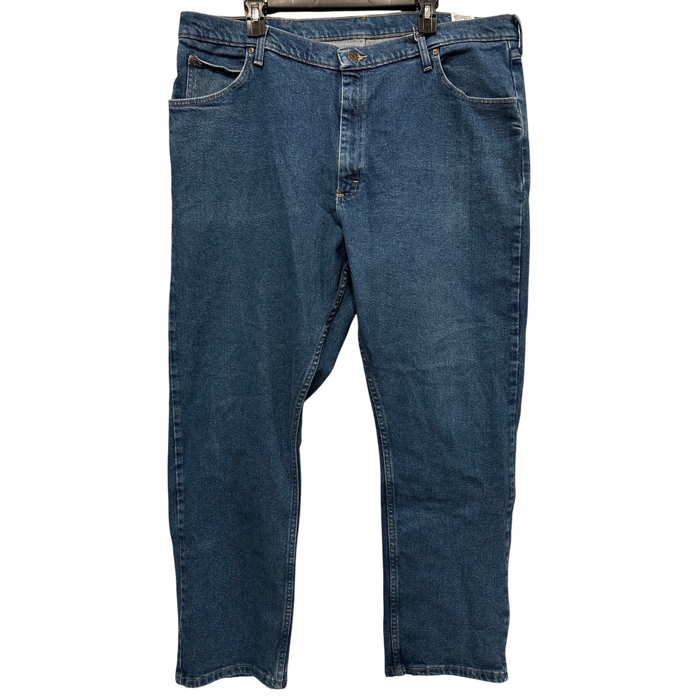 Wrangler Mens‎ Straight Leg Jeans Medium Wash Blue Denim 40x31 High Rise Classic